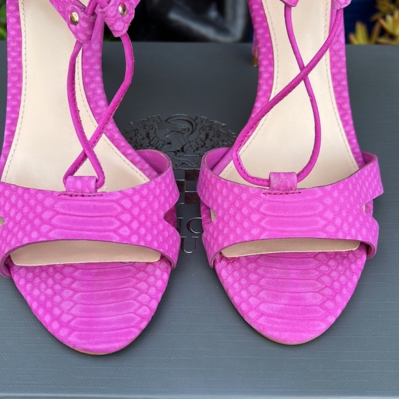 Vince Camuto Pink Orchid Strappy High Heel Summer Sandals - Picture 5 of 17